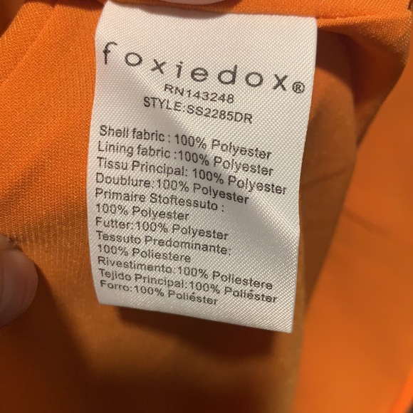 Foxiedox Orange Floral Pleated Maxi Fall Dress - Picture 12 of 13